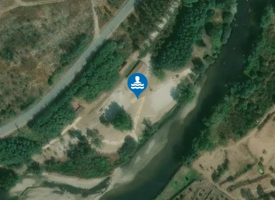 Satellite image of Praia Fluvial da Felgueira