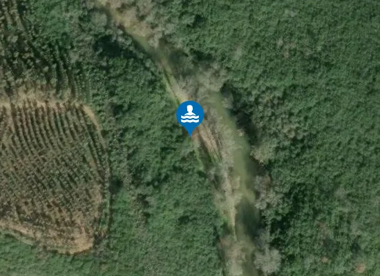 Satellite image of Praia Fluvial da Mendacha