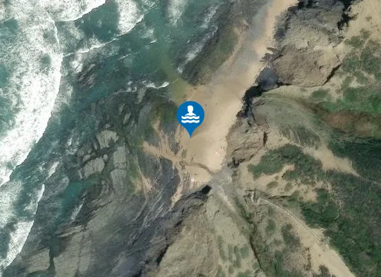 Satellite image of Praia da Barradinha