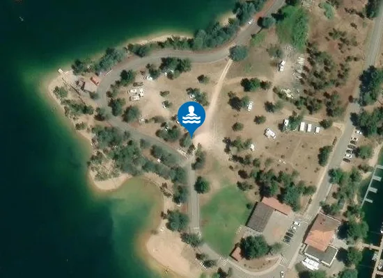 Satellite image of Praia Fluvial do Trízio