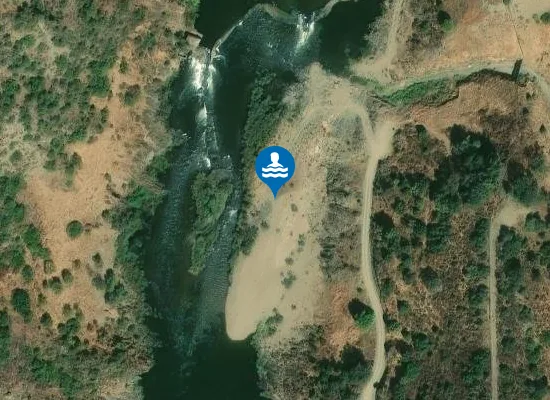 Satellite image of Praia Fluvial dos Canais