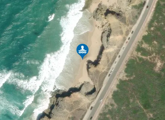 Satellite image of Praia da Arriba