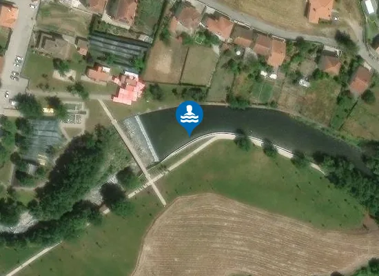 Satellite image of Praia Fluvial de Cerva