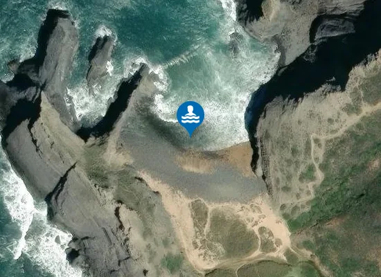 Satellite image of Praia do Mirouço