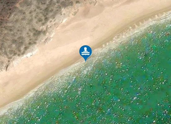 Satellite image of Praia da Foia do Carro