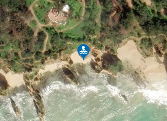 Satellite image of Praia do Submarino