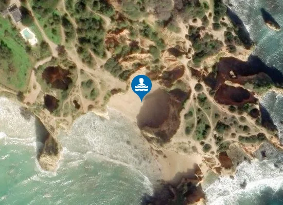 Satellite image of Praia João de Arens