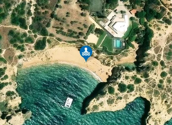 Satellite image of Praia da Ponta Grande