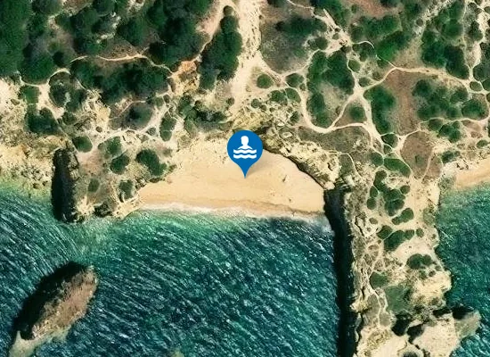 Satellite image of Praia das Salamitras
