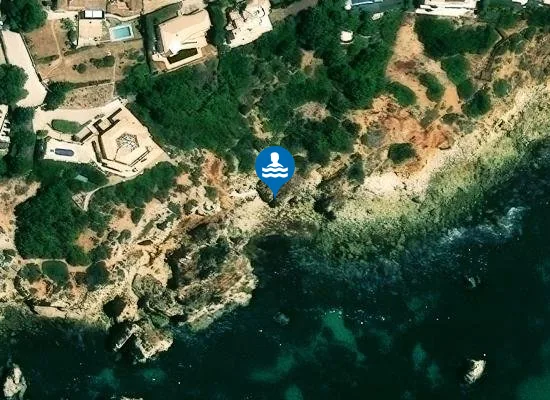 Satellite image of Praia do Risco
