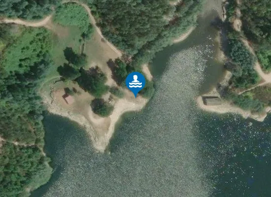 Satellite image of Praia Fluvial da Nossa Senhora da Ribeira de Parada