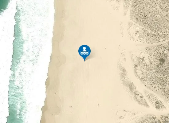 Satellite image of Praia de Alfarim