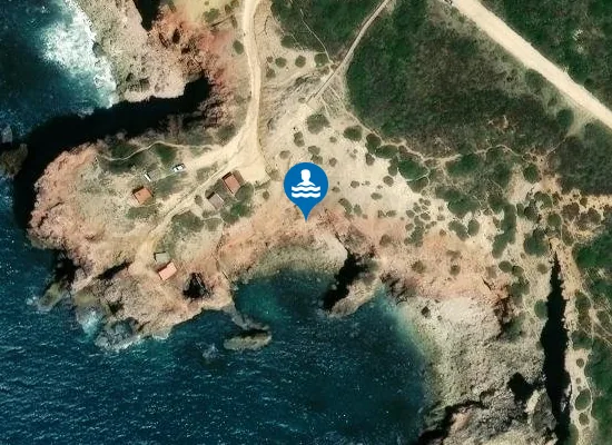 Satellite image of Praia da Zimbreirinha