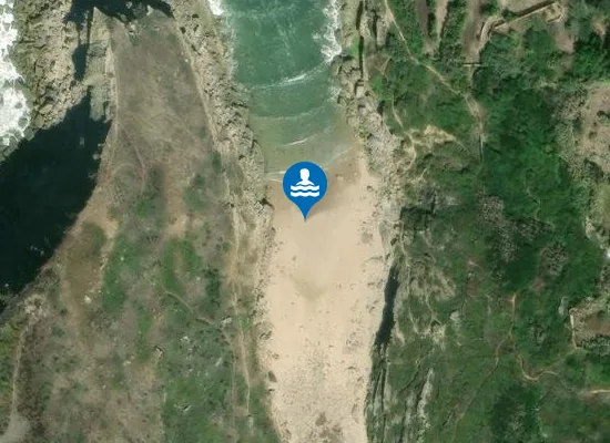 Satellite image of Praia da Samarra