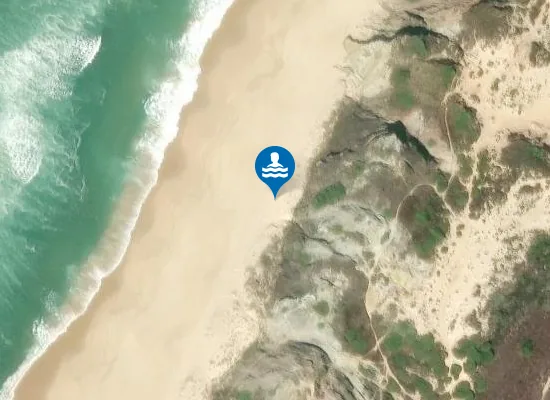 Satellite image of Praia de Santa Rita Sul
