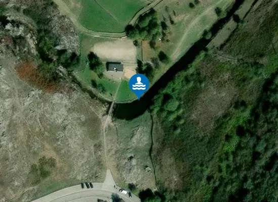Satellite image of Praia Fluvial de Albergaria da Serra