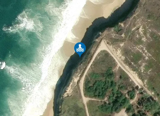 Satellite image of Praia do Penedo