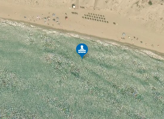 Satellite image of Praia de Santo António