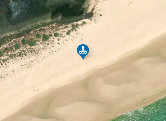 Satellite image of Praia de Cacela Velha