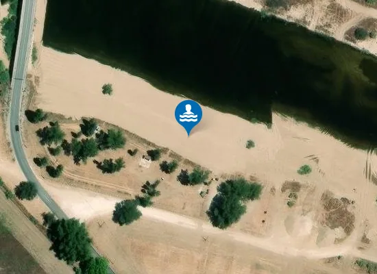 Satellite image of Praia Fluvial do Couço