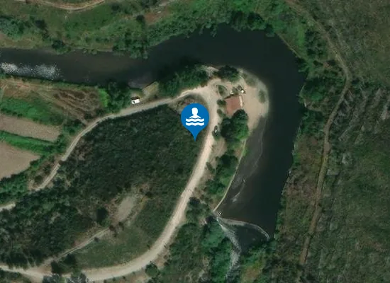 Satellite image of Praia Fluvial da Couca - Cerejeira