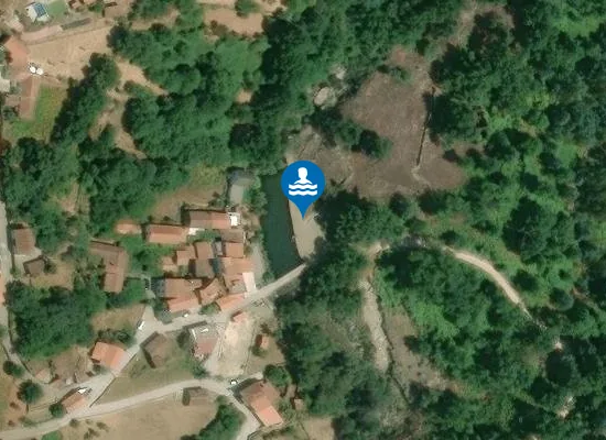 Satellite image of Praia Fluvial de Pisão do Baeta