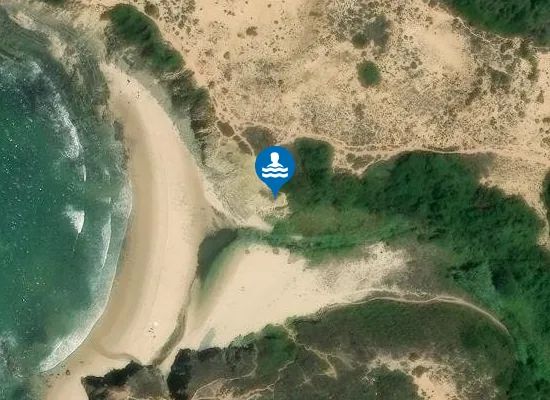 Satellite image of Praia da Foz dos Ouriços