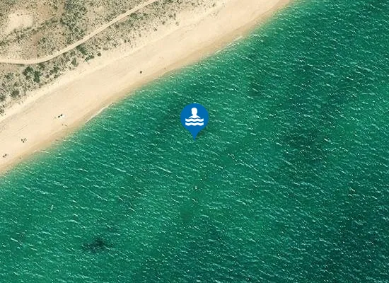 Satellite image of Praia do Farol