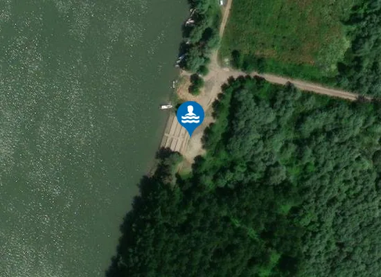 Satellite image of Knićanin plaža na Tisi