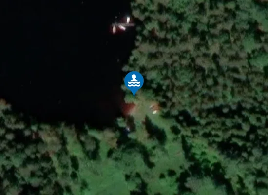 Satellite image of Sjöbackavikens badplats