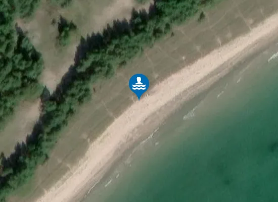 Satellite image of Ardre nakenstrand