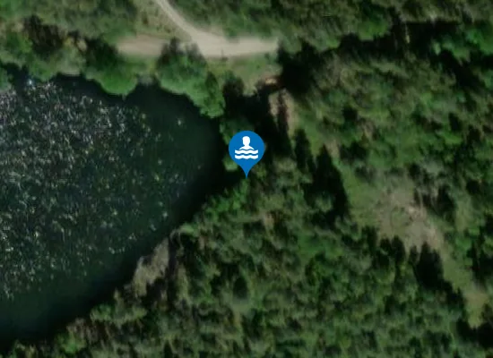 Satellite image of Kvarnsjöns badklippor