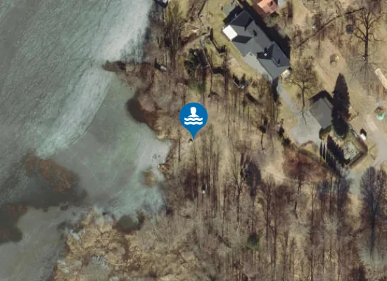 Satellite image of Slätvikens badplats