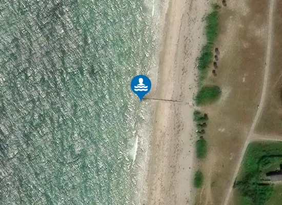 Satellite image of Fritidens brygga