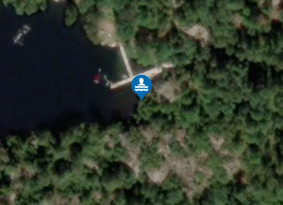 Satellite image of Badplats Färåstjärn