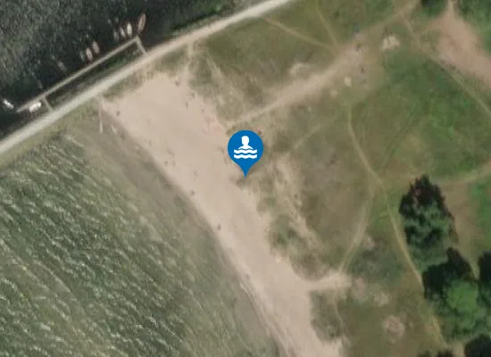 Satellite image of Västergarns badplats