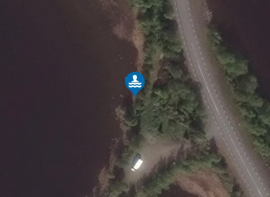 Satellite image of Örviken ställplats
