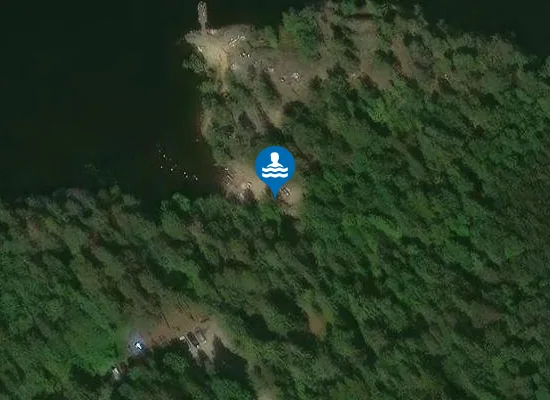 Satellite image of Gömmarens badplats
