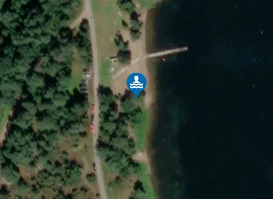 Satellite image of Ljungnäs badplats