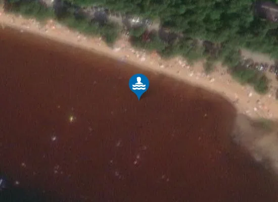 Satellite image of Tämta Beach