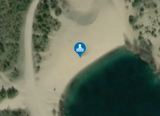 Satellite image of Blå lagunen
