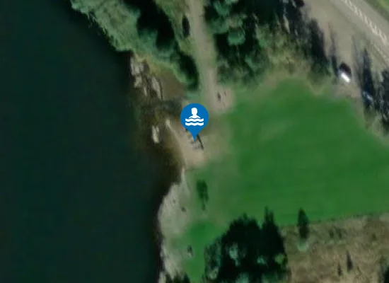 Satellite image of Klacksjöns badplats