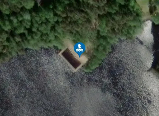 Satellite image of Sparrsjön badplats