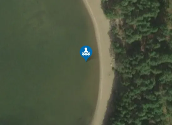 Satellite image of Sandvikens badplats