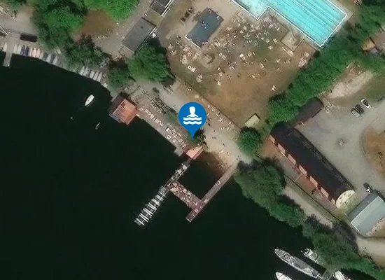 Satellite image of Huvudsta strandbad