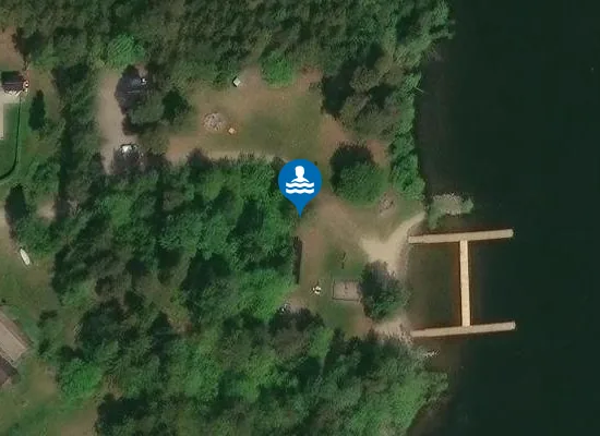 Satellite image of Mörby badplats