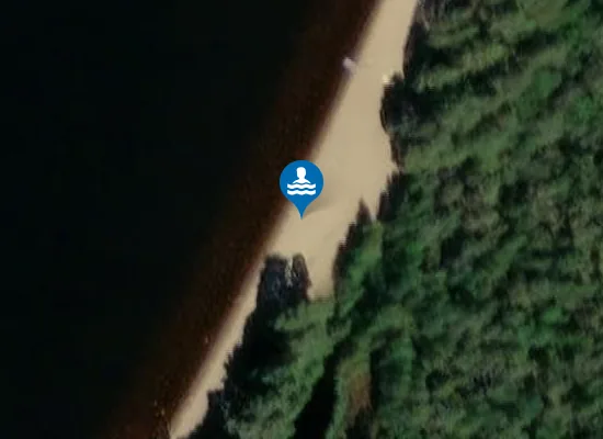 Satellite image of Stamsjöbadets naturiststrand