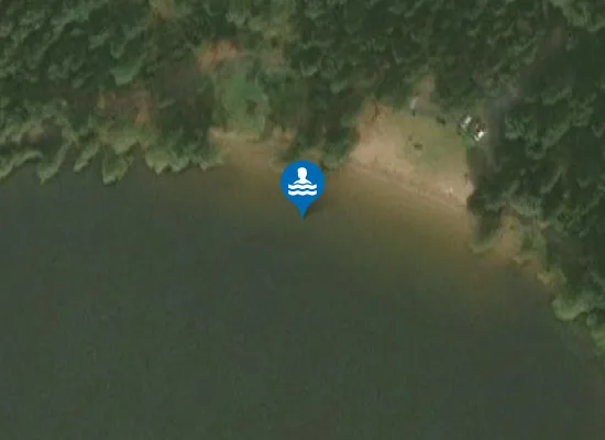 Satellite image of Västersjöns badplats