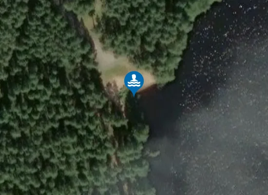 Satellite image of Fågelforsdammens Badplats