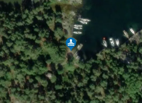 Satellite image of Broken Beach